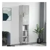 vidaXL Buffet haut Gris béton 34,5x34x180 cm Bois d'ingénierie