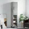 vidaXL Buffet haut Gris béton 34,5x34x180 cm Bois d'ingénierie
