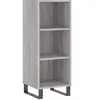 vidaXL Buffet haut Sonoma gris 34,5x34x180 cm Bois d'ingénierie