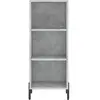 vidaXL Buffet haut Gris béton 34,5x34x180 cm Bois d'ingénierie