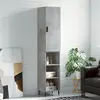 vidaXL Buffet haut Gris béton 34,5x34x180 cm Bois d'ingénierie