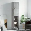 vidaXL Buffet haut Gris béton 34,5x34x180 cm Bois d'ingénierie