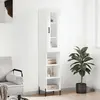vidaXL Buffet haut Blanc 34,5x34x180 cm Bois d'ingénierie