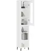 vidaXL Buffet haut Blanc 34,5x34x180 cm Bois d'ingénierie