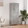 vidaXL Buffet haut Sonoma gris 69,5x34x180 cm