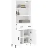 vidaXL Buffet haut Blanc 69,5x34x180 cm Bois d'ingénierie