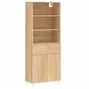 vidaXL Buffet haut Chêne sonoma 69,5x34x180 cm Bois d'ingénierie