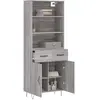 vidaXL Buffet haut Sonoma gris 69,5x34x180 cm Bois d'ingénierie
