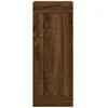 vidaXL Buffet haut Chêne marron 34,5x34x180 cm Bois d'ingénierie