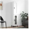 vidaXL Buffet haut Blanc 34,5x34x180 cm Bois d'ingénierie