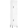 vidaXL Buffet haut Blanc 34,5x34x180 cm Bois d'ingénierie