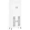 vidaXL Buffet haut Blanc 69,5x34x180 cm Bois d'ingénierie