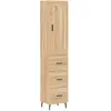 Buffet haut Chêne sonoma 34,5x34x180 cm Bois d'ingénierie