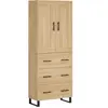vidaXL Highboard chêne Sonoma 69,5x34x180 cm Matériau dérivé du bois