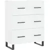 vidaXL Buffet haut Blanc 69,5x34x180 cm Bois d'ingénierie