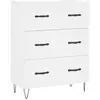 vidaXL Buffet haut Blanc 69,5x34x180 cm Bois d'ingénierie