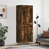 vidaXL Buffet haut Chêne fumé 69,5x34x180 cm Bois d'ingénierie