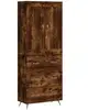 vidaXL Vidaxl Buffet Haut Chêne Fumé 69,5x34x180 Cm Bois D'ingénierie