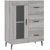 vidaXL Buffet haut Sonoma gris 69,5x34x180 cm Bois d'ingénierie