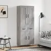 vidaXL Buffet haut Sonoma gris 69,5x34x180 cm Bois d'ingénierie
