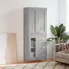 vidaXL Buffet haut Sonoma gris 69,5x34x180 cm Bois d'ingénierie
