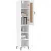 vidaXL Buffet haut Blanc 34,5x34x180 cm Bois d'ingénierie