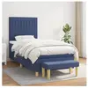 vidaXL Sommier à lattes de lit avec matelas Bleu 80x200 cm Tissu