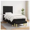 vidaXL Sommier à lattes de lit et matelas Noir 80x200 cm Tissu