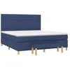 vidaXL Sommier à lattes de lit avec matelas Bleu 160x200 cm Tissu