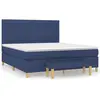vidaXL Sommier à lattes de lit avec matelas Bleu 180x200 cm Tissu