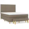 vidaXL Lit à sommier tapissier avec matelas Taupe 140x190 cm Tissu