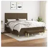 vidaXL Sommier à lattes de lit avec matelas Marron foncé 160x200 cm
