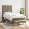 vidaXL Sommier à lattes de lit avec matelas Taupe 80x200 cm Tissu
