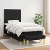 vidaXL Sommier à lattes de lit et matelas Noir 80x200 cm Tissu