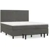 vidaXL Sommier à lattes de lit et matelas Gris foncé 160x200cm Velours