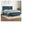 vidaXL Sommier à lattes de lit et matelas Bleu foncé 160x200cm Velours