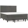 vidaXL Sommier à lattes de lit et matelas Gris foncé 180x200cm Velours