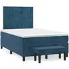 vidaXL Sommier à lattes de lit et matelas Bleu foncé 120x200cm Velours
