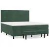 vidaXL Sommier à lattes de lit et matelas Vert foncé 160x200cm Velours