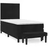 vidaXL Sommier à lattes de lit avec matelas Noir 90x190 cm Velours