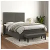 vidaXL Sommier à lattes de lit et matelas Gris foncé 140x190cm Velours