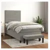 vidaXL Sommier à lattes de lit et matelas Gris clair 100x200cm Velours