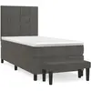 vidaXL Sommier à lattes de lit et matelas Gris foncé 90x190 cm Velours