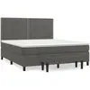 vidaXL Sommier à lattes de lit et matelas Gris foncé 160x200cm Velours