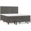 vidaXL Sommier à lattes de lit et matelas Gris foncé 180x200cm Velours