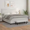 vidaXL Sommier à lattes de lit avec matelas Blanc 180x200cm Similicuir