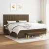 vidaXL Sommier à lattes de lit avec matelas Marron foncé 200x200 cm