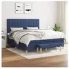 vidaXL Sommier à lattes de lit avec matelas Bleu 160x200 cm Tissu