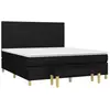 vidaXL Sommier à lattes de lit avec matelas Noir 180x200 cm Tissu