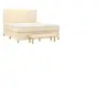 vidaXL Sommier à lattes de lit avec matelas Crème 160x200 cm Tissu